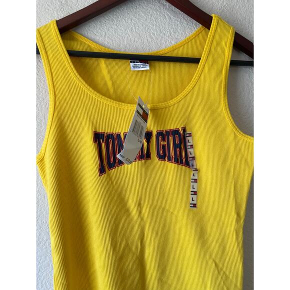 NWT y2k deadstock yellow Tommy Hilfiger yellow tank la egg e - Picture 4 of 7